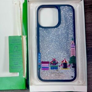 Glittery Blue Kate Spade iPhone 14 Pro Max Case